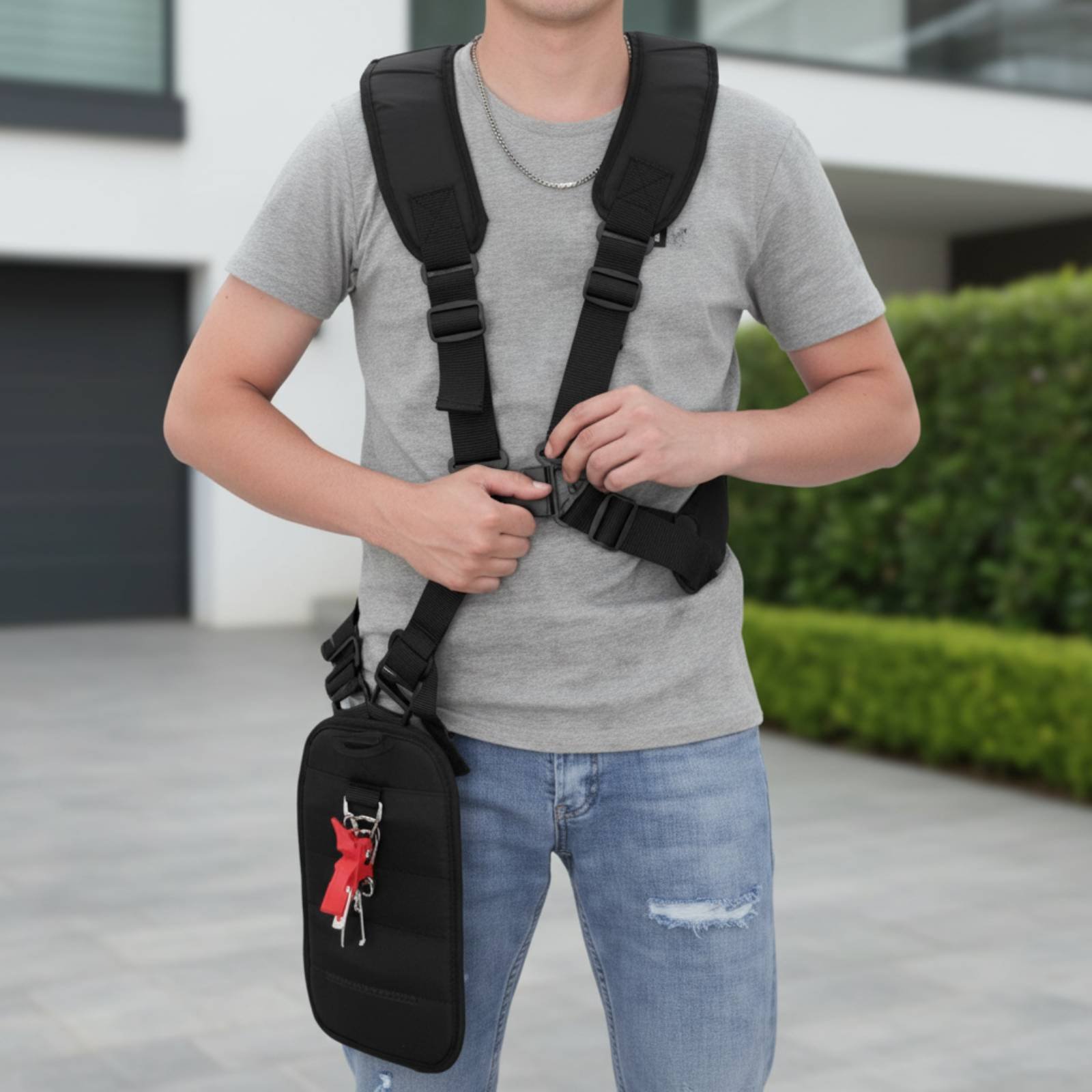 Y-Shaped Trimmer Strap Heavy D - đánh giá và giá Brush Cutter Strap
